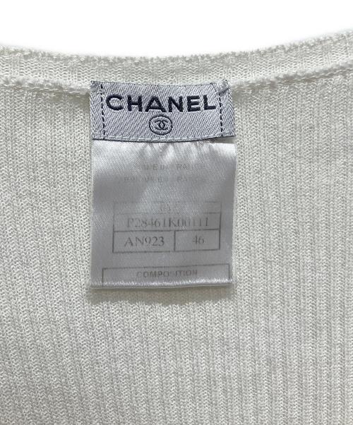 CHANEL（シャネル）CHANEL (シャネル) 半袖ブラウス/サマーニット/P28461K00111 ホワイト サイズ:46の古着・服飾アイテム