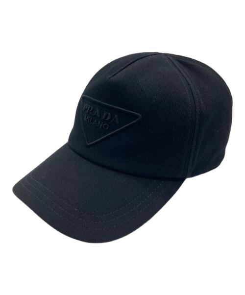 PRADA（プラダ）PRADA (プラダ) PRADA Logo Cap/ロゴキャップ ブラック サイズ:XLの古着・服飾アイテム