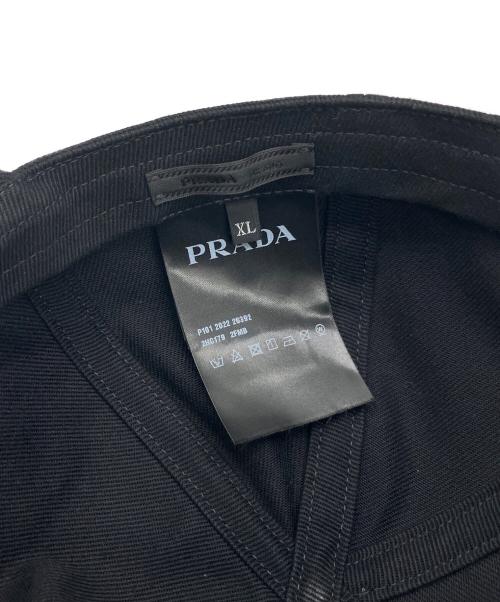 PRADA（プラダ）PRADA (プラダ) PRADA Logo Cap/ロゴキャップ ブラック サイズ:XLの古着・服飾アイテム