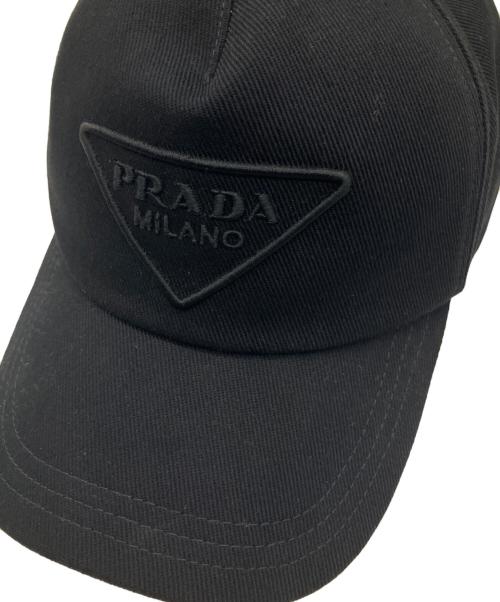 PRADA（プラダ）PRADA (プラダ) PRADA Logo Cap/ロゴキャップ ブラック サイズ:XLの古着・服飾アイテム