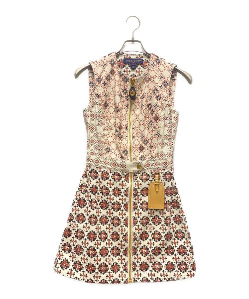 LOUIS VUITTON（ルイ ヴィトン）LOUIS VUITTON (ルイ ヴィトン) Sleeveless Dress/Aラインワンピース アイボリー サイズ:34の古着・服飾アイテム