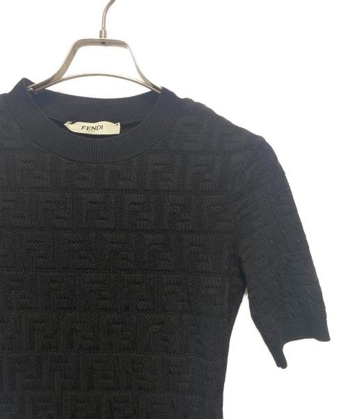 FENDI（フェンディ）FENDI (フェンディ) FENDI Knit Dress/ズッカニットワンピース ブラック サイズ:36の古着・服飾アイテム