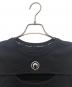 中古・古着 MARINE SERRE (マリーンセル) MOON LOGO CUT OUT T SHIRT/カットアウトリブTシャツ ブラック サイズ:XS：12000円