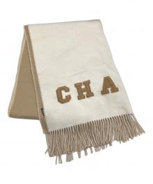 CHANEL（シャネル）の古着「ココマークロゴ カシミアマフラー」｜ベージュ