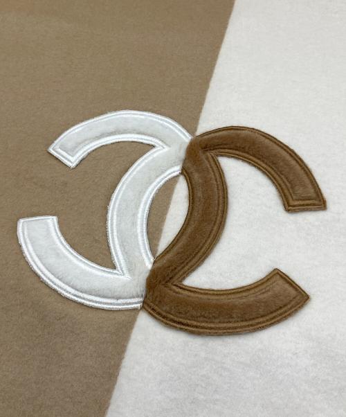 CHANEL（シャネル）CHANEL (シャネル) ココマークロゴ カシミアマフラー ベージュ サイズ:-の古着・服飾アイテム