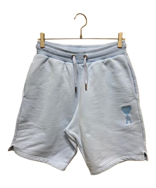 AMI PARIS（アミ パリス）AMI PARIS (アミ パリス) ハートロゴスウェットハーフパンツ　E22HSO602.747 スカイブルー サイズ:XSの古着・服飾アイテム