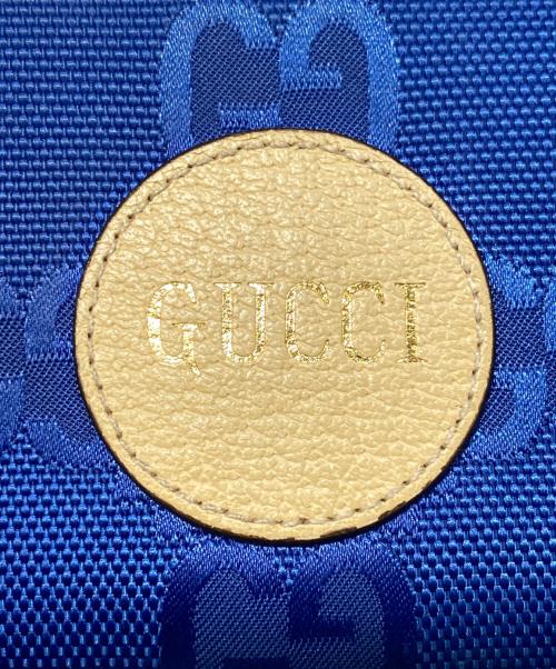 GUCCI（グッチ）GUCCI (グッチ) GGラウンドファスナー財布 ブルー×ベージュの古着・服飾アイテム