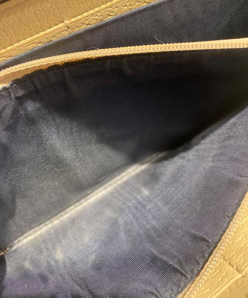 GUCCI（グッチ）GUCCI (グッチ) GGラウンドファスナー財布 ブルー×ベージュの古着・服飾アイテム