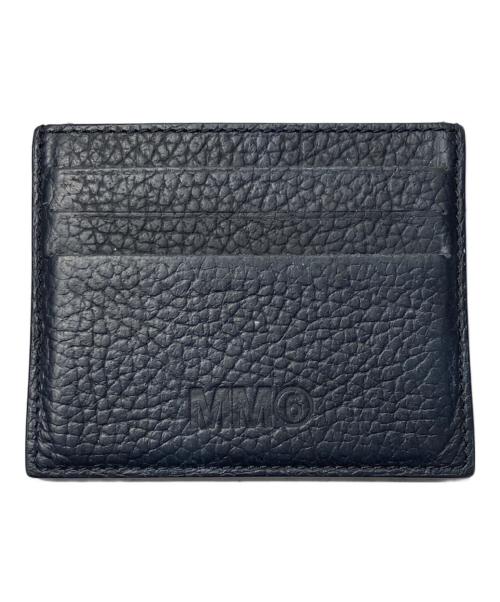 MM6 Maison Margiela（エムエムシックスメゾンマルジェラ）MM6 Maison Margiela (エムエムシックスメゾンマルジェラ) ロゴデザインカードケース ブラックの古着・服飾アイテム