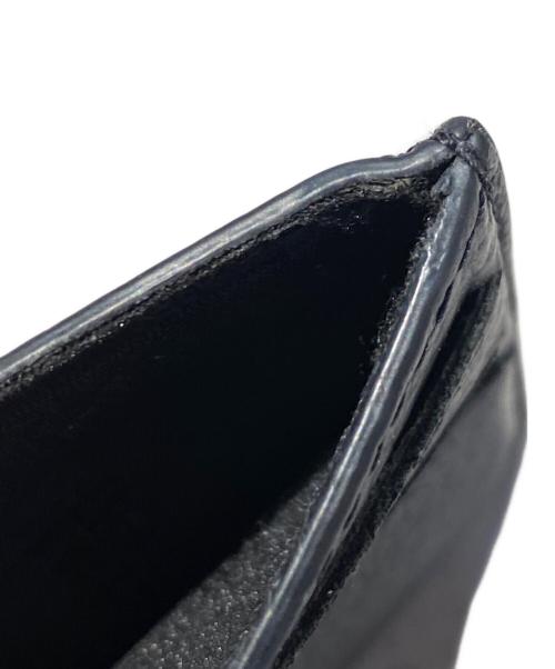 MM6 Maison Margiela（エムエムシックスメゾンマルジェラ）MM6 Maison Margiela (エムエムシックスメゾンマルジェラ) ロゴデザインカードケース ブラックの古着・服飾アイテム