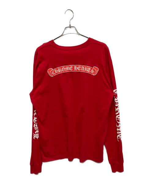 CHROME HEARTS（クロムハーツ）CHROME HEARTS (クロムハーツ) ロングスリーブカットソー レッド サイズ:XXLの古着・服飾アイテム