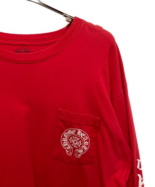 CHROME HEARTS（クロムハーツ）CHROME HEARTS (クロムハーツ) ロングスリーブカットソー レッド サイズ:XXLの古着・服飾アイテム