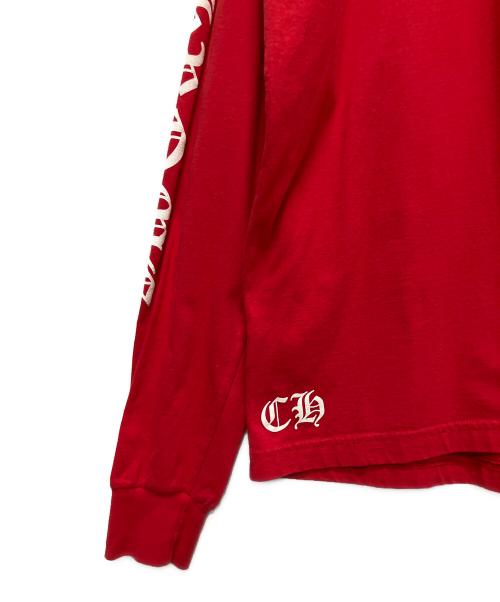 CHROME HEARTS（クロムハーツ）CHROME HEARTS (クロムハーツ) ロングスリーブカットソー レッド サイズ:XXLの古着・服飾アイテム
