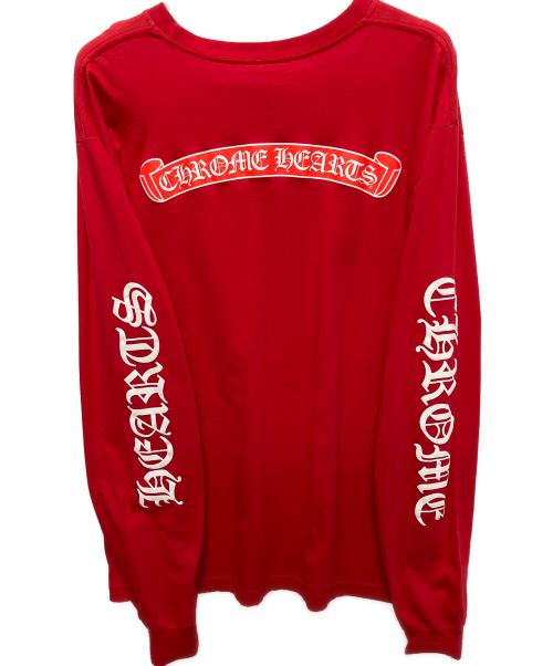 CHROME HEARTS（クロムハーツ）CHROME HEARTS (クロムハーツ) ロングスリーブカットソー レッド サイズ:XXLの古着・服飾アイテム