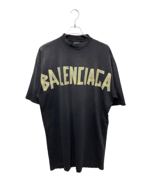 BALENCIAGA（バレンシアガ）BALENCIAGA (バレンシアガ) テープロゴショートワンピース ブラック サイズ:2の古着・服飾アイテム