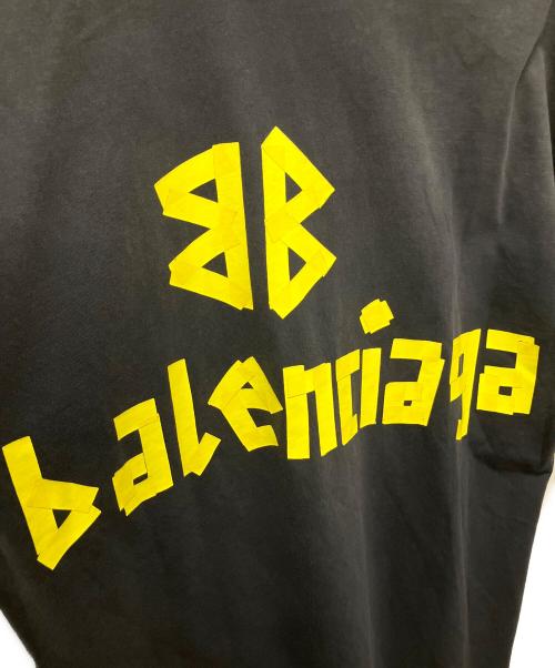 BALENCIAGA（バレンシアガ）BALENCIAGA (バレンシアガ) テープロゴショートワンピース ブラック サイズ:2の古着・服飾アイテム