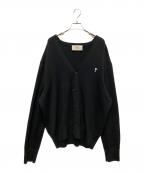 amiアミ）の古着「Ami Logo Cardigan/ロゴ刺繍 Ami De Coeurカーディガン」｜ブラック