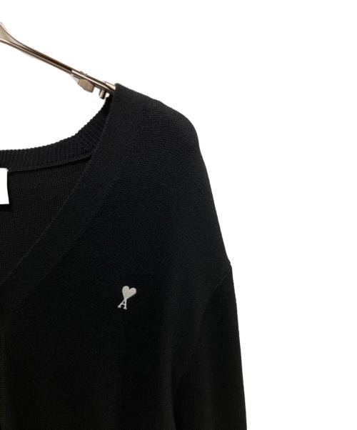 ami（アミ）ami (アミ) Ami Logo Cardigan/ロゴ刺繍 Ami De Coeurカーディガン ブラック サイズ:XXLの古着・服飾アイテム