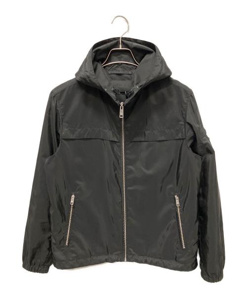 PRADA（プラダ）PRADA (プラダ) Triangle Plate Nylon Hood Jacket ブラック サイズ:48の古着・服飾アイテム