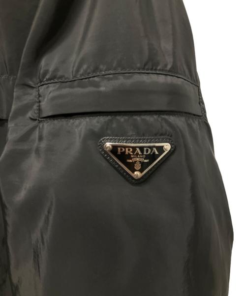 PRADA（プラダ）PRADA (プラダ) Triangle Plate Nylon Hood Jacket ブラック サイズ:48の古着・服飾アイテム