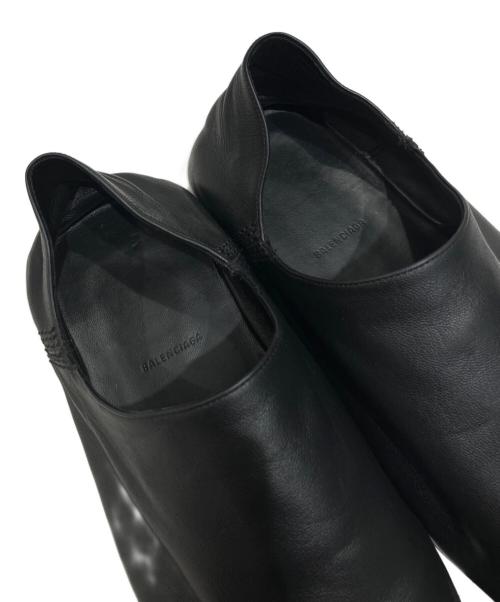 BALENCIAGA（バレンシアガ）BALENCIAGA (バレンシアガ) Leather Slip-on(レザースリッポン)/レザーバブーシュ ブラック サイズ:41の古着・服飾アイテム