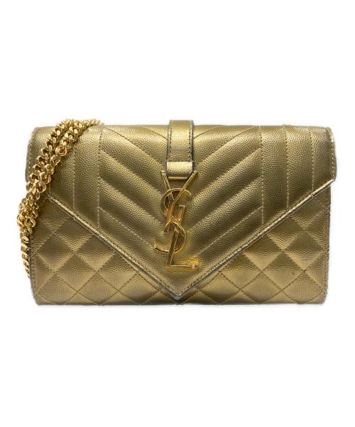 Saint Laurent Paris（サンローランパリ）Saint Laurent Paris (サンローランパリ) カサンドラチェーンショルダーバッグ ゴールドの古着・服飾アイテム