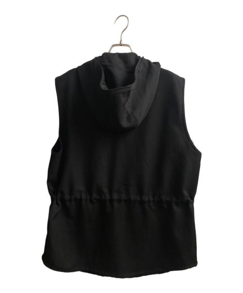 Yohji Yamamoto pour homme（ヨウジヤマモト プールオム）Yohji Yamamoto pour homme (ヨウジヤマモト プールオム) ARMY GABARDINE HOODED VEST ブラック サイズ:3の古着・服飾アイテム