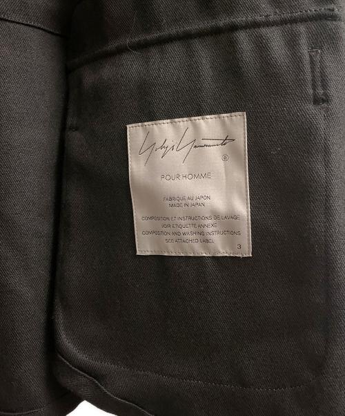Yohji Yamamoto pour homme（ヨウジヤマモト プールオム）Yohji Yamamoto pour homme (ヨウジヤマモト プールオム) ARMY GABARDINE HOODED VEST ブラック サイズ:3の古着・服飾アイテム