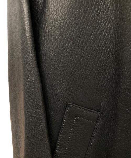 HERMES（エルメス）HERMES (エルメス) ディアスキンンダブルコート ブラック サイズ:50の古着・服飾アイテム