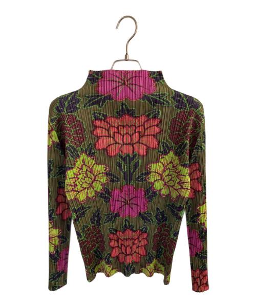 PLEATS PLEASE（プリーツプリーズ）PLEATS PLEASE (プリーツプリーズ) 花柄プリーツカットソー マルチカラー サイズ:3の古着・服飾アイテム