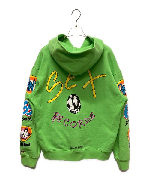 CHROME HEARTS（クロムハーツ）CHROME HEARTS (クロムハーツ) Matty Boy(マッティボーイ) Sex Records Hoodie グリーン サイズ:XLの古着・服飾アイテム