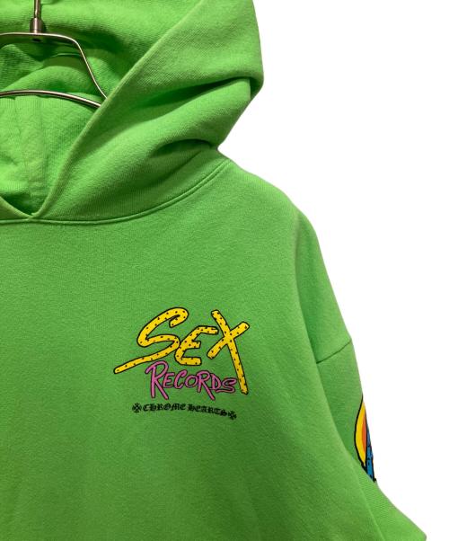 CHROME HEARTS（クロムハーツ）CHROME HEARTS (クロムハーツ) Matty Boy(マッティボーイ) Sex Records Hoodie グリーン サイズ:XLの古着・服飾アイテム
