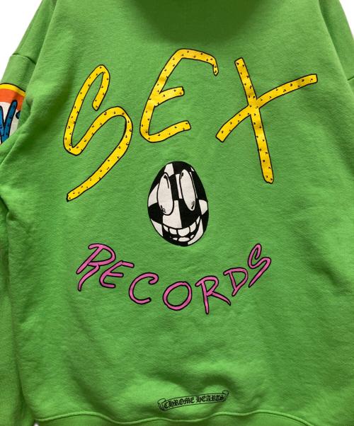 CHROME HEARTS（クロムハーツ）CHROME HEARTS (クロムハーツ) Matty Boy(マッティボーイ) Sex Records Hoodie グリーン サイズ:XLの古着・服飾アイテム