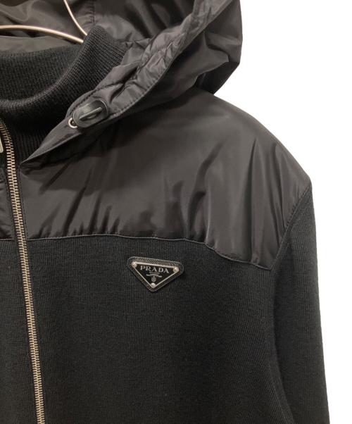 PRADA（プラダ）PRADA (プラダ) Nylon Panel Blouson Jacket/ナイロン切替ブルゾンジャケット ブラック サイズ:52の古着・服飾アイテム