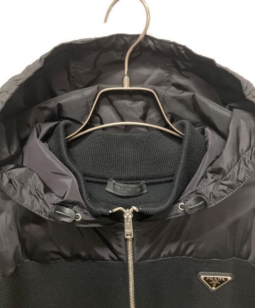 PRADA（プラダ）PRADA (プラダ) Nylon Panel Blouson Jacket/ナイロン切替ブルゾンジャケット ブラック サイズ:52の古着・服飾アイテム