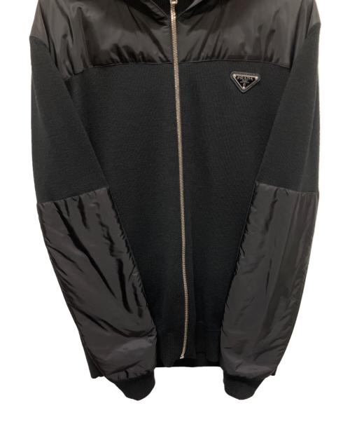 PRADA（プラダ）PRADA (プラダ) Nylon Panel Blouson Jacket/ナイロン切替ブルゾンジャケット ブラック サイズ:52の古着・服飾アイテム
