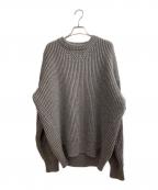 JIL SANDERジルサンダー）の古着「サイドスリットケーブルニット」｜グレー