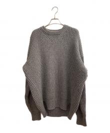 JIL SANDER（ジルサンダー）の古着「サイドスリットケーブルニット」｜グレー