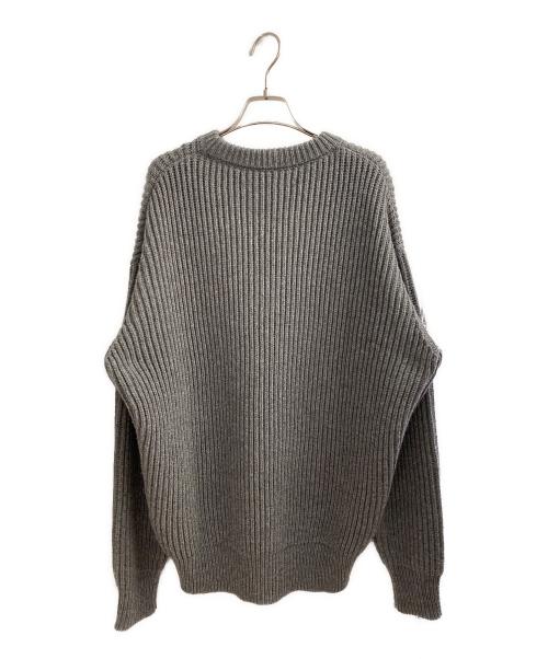 JIL SANDER（ジルサンダー）JIL SANDER (ジルサンダー) サイドスリットケーブルニット グレー サイズ:44の古着・服飾アイテム