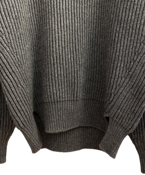 JIL SANDER（ジルサンダー）JIL SANDER (ジルサンダー) サイドスリットケーブルニット グレー サイズ:44の古着・服飾アイテム