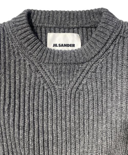 JIL SANDER（ジルサンダー）JIL SANDER (ジルサンダー) サイドスリットケーブルニット グレー サイズ:44の古着・服飾アイテム