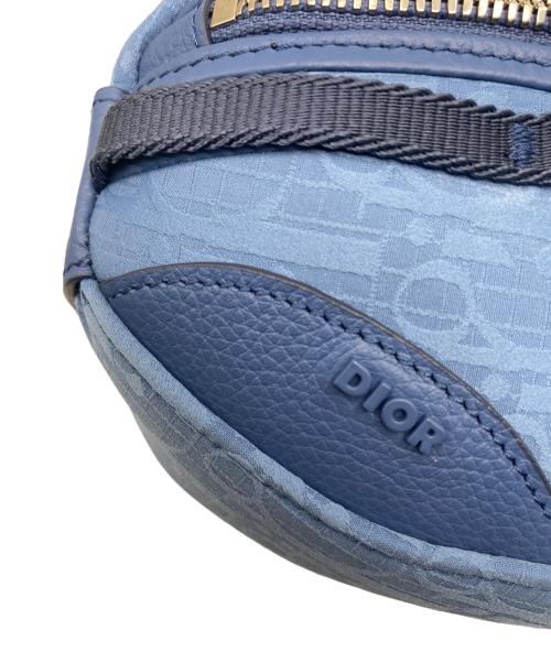 Christian Dior（クリスチャン ディオール）Christian Dior (クリスチャン ディオール) SCARAB オブリーク総柄ウエストバッグ ブルーの古着・服飾アイテム