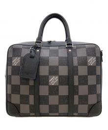LOUIS VUITTON（ルイ ヴィトン）の古着「Sirius Briefcase/ダミエ・シリウス ブリーフケース」｜ブラック