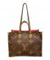 LOUIS VUITTON（ルイ ヴィトン）の古着「Louis Vuitton OnTheGo GM Tote Bag/オンザゴーGM/2WAYバッグ/トートバッグ」｜ブラウン