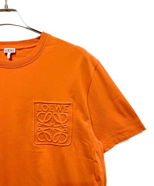 LOEWE（ロエベ）LOEWE (ロエベ) アナグラムロゴエンボスTシャツ オレンジ サイズ:Lの古着・服飾アイテム