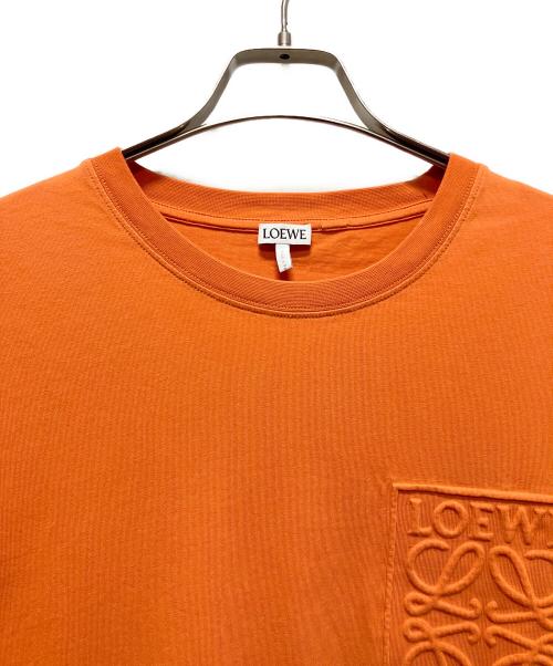 LOEWE（ロエベ）LOEWE (ロエベ) アナグラムロゴエンボスTシャツ オレンジ サイズ:Lの古着・服飾アイテム