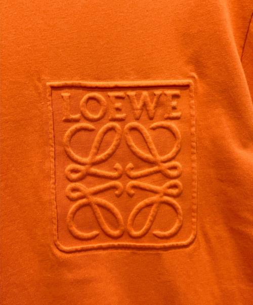 LOEWE（ロエベ）LOEWE (ロエベ) アナグラムロゴエンボスTシャツ オレンジ サイズ:Lの古着・服飾アイテム