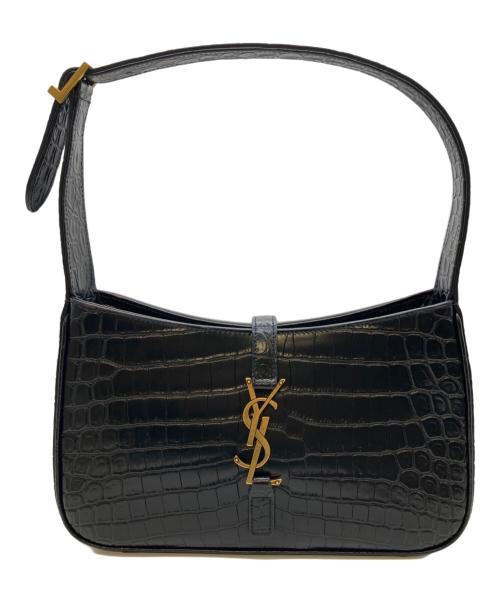 Saint Laurent Paris（サンローランパリ）Saint Laurent Paris (サンローランパリ) LE 5 À 7 Hobo Bag in Crocodile-Embossed Leather/ル・サンカセット・ホーボバッグ ブラック サイズ:-の古着・服飾アイテム