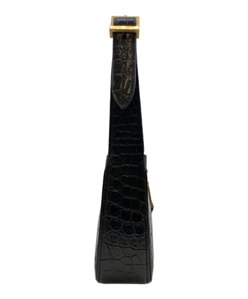 Saint Laurent Paris（サンローランパリ）Saint Laurent Paris (サンローランパリ) LE 5 À 7 Hobo Bag in Crocodile-Embossed Leather/ル・サンカセット・ホーボバッグ ブラック サイズ:-の古着・服飾アイテム