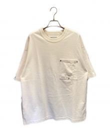 BOTTEGA VENETA（ボッテガベネタ）の古着「リベットポケットヘビージャージーTシャツ」｜アイボリー